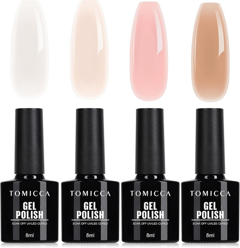 4pcs jelly nude pink white - jelly,